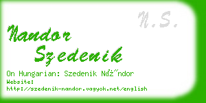 nandor szedenik business card